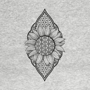 Flower of life sunflower T-Shirt